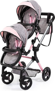 Hlboký kočík pre bábiky Bayer Design TWIN NEO